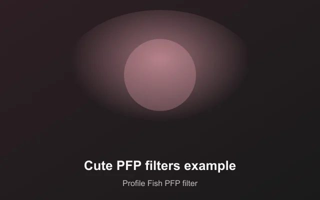 Before and after cute PFP filter examples on Profile Fish