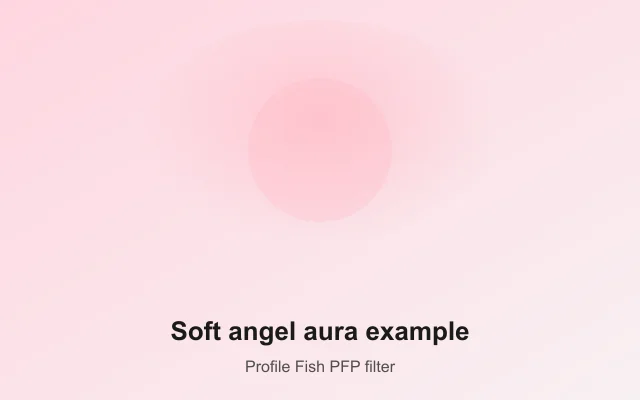 Soft angel aura PFP filter preview